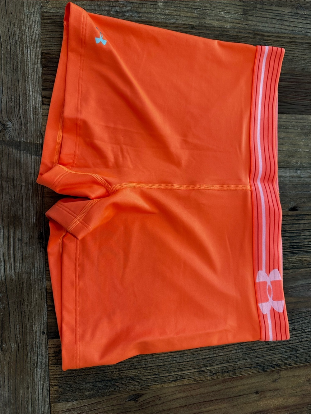 Under Armour Bright Orange Performance Compression Shorts